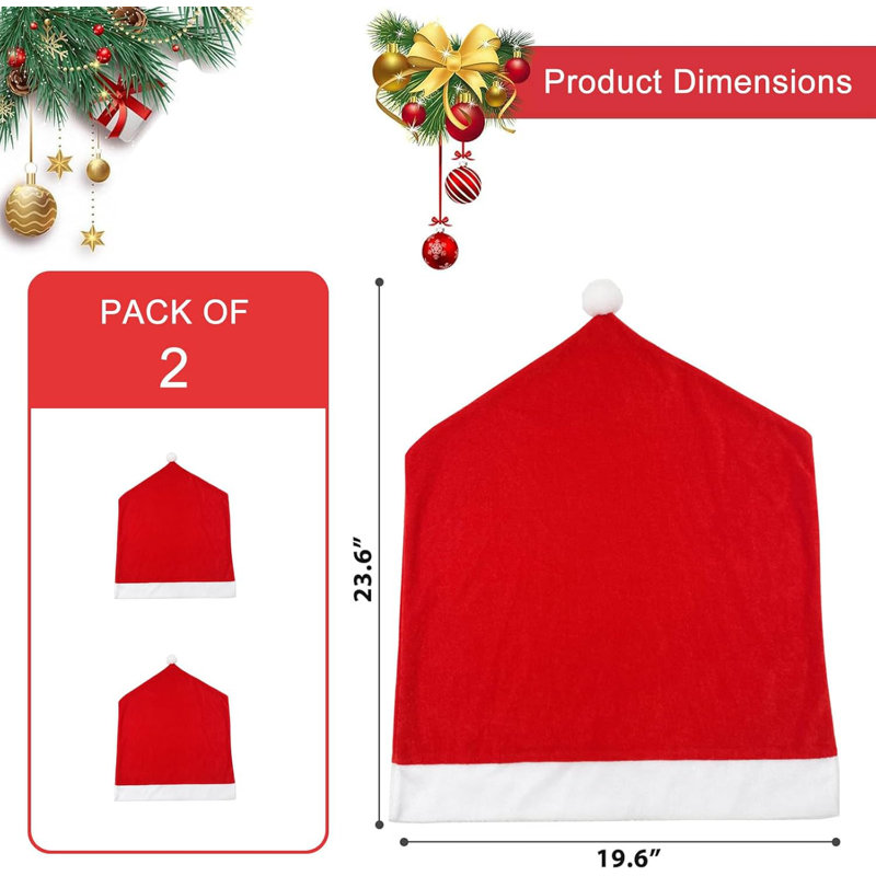 Santa hat chair back covers online